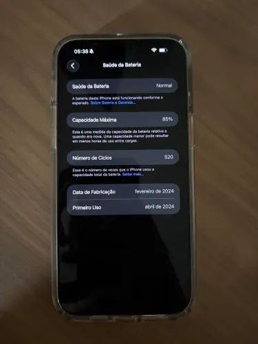 iPhone 15 PRO MAX branco, 256gb e 85% de bateria