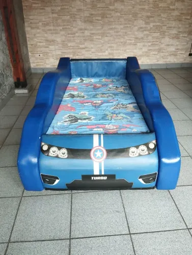 Cama infantil carro capitão américa 