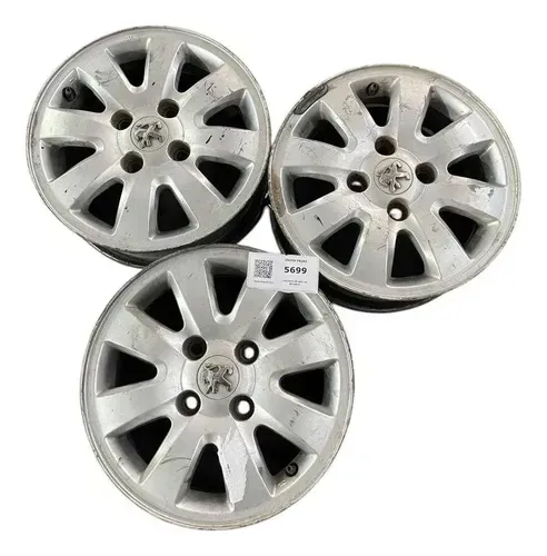Roda Aro 14 Peugeot Unidade 4x108 Prata