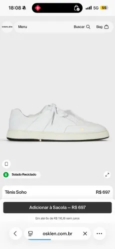 Tênis soho osklen masculino 