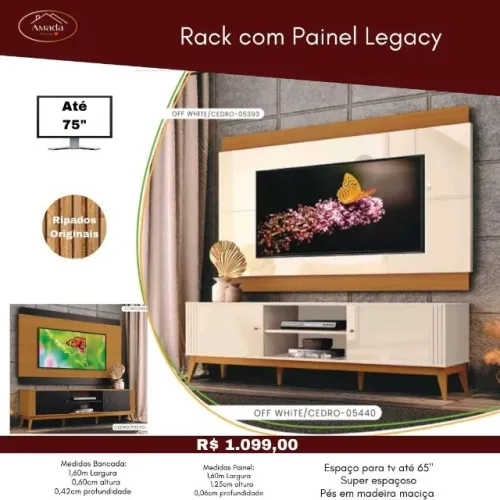 Rack com Painel Legacy, a pronta entrega