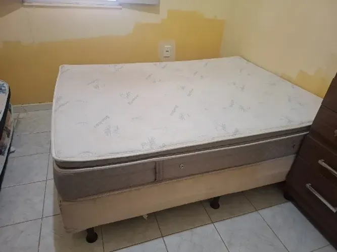 Cama Box Casal com Colchão