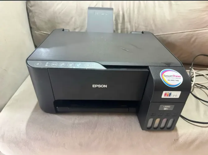 Impressora Epson ecotank multifuncional com wi-fi funcionando perfeitamente