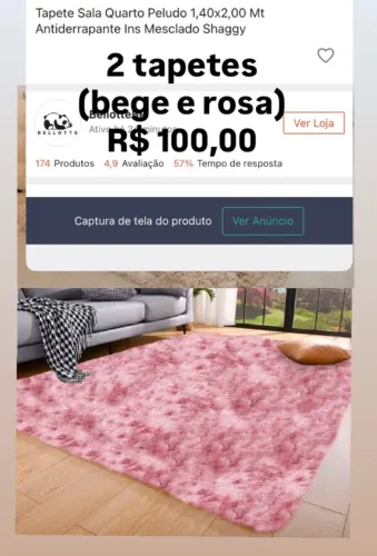 2 tapetes novos e lacrados (mudando de país)