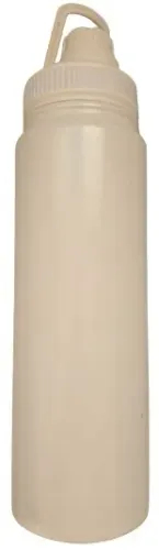 Garrafa térmica inox de 750 ml (c/ tampa rosqueável & alça) na cor bege (unissex) p/ beber