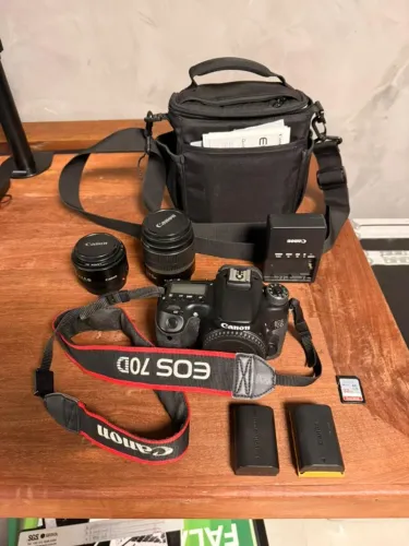 Camera Profissional Canon 70D KIT Novissimo