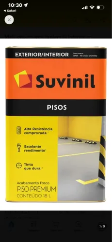 Tinta suvinil piso 18l cor cinza médio 
