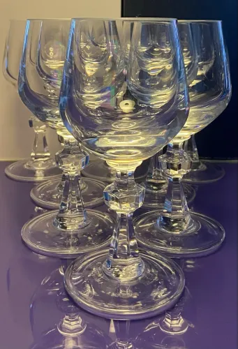 Oito taças de cristal chumbo de alta qualidade e resistência muito brilho para vinho, água
