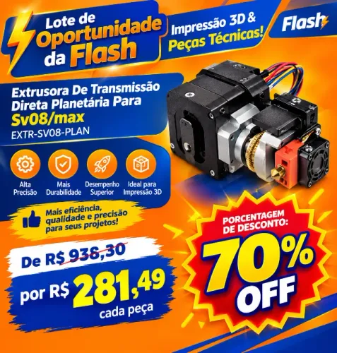 Lote de Oportunidade da Flash - Impressão 3D & Peças Técnicas