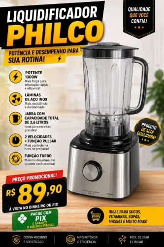 Liquidificador Philco novo 220 volts