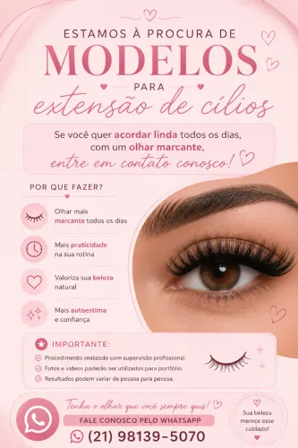 Modelo de extensão de cílios