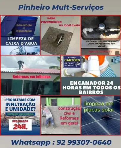 Encanador, Bombeiro hidráulico, caça vazamentos 24 horas