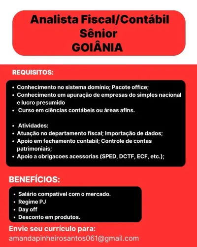 Analista Fiscal/Contábil Sênior