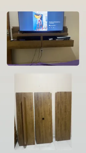 Painel de tv com 4 partes 