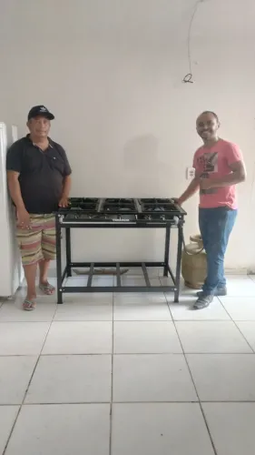 FOGÃO INDÚSTRIAL A GÁS 06 BOCAS ALTA PRESSÃO VENÂNCIO