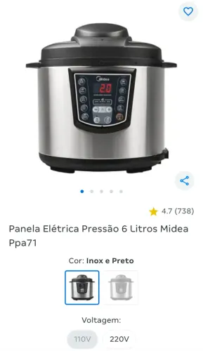 Panela elétrica pressão