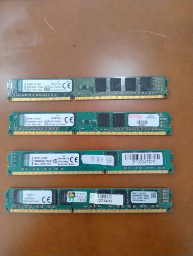 Memória RAM Kingston 4 GB. Lote 4 unidades