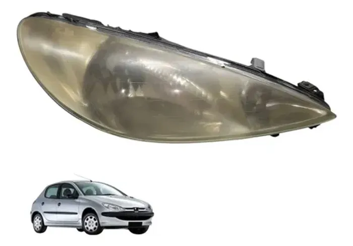 Farol Lado Esquerdo Peugeot 206 2005 C/detalhes Esquerdo/motorista