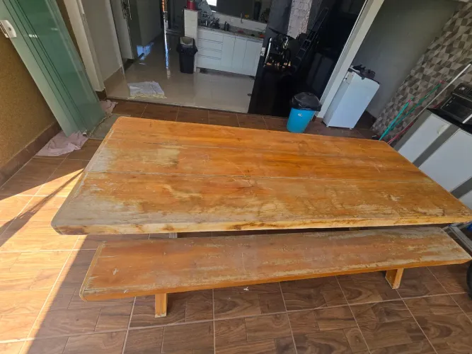 Mesa madeira angelim