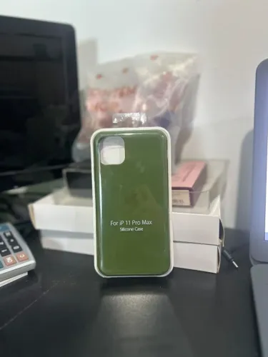 Case Capinha Silicone Iphone 11 Pro Max - Verde Militar