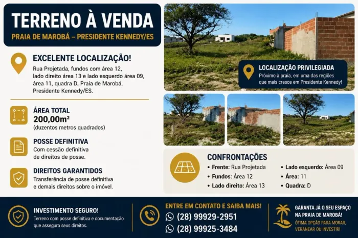 Vendo ou troco por carro terreno em Marobá