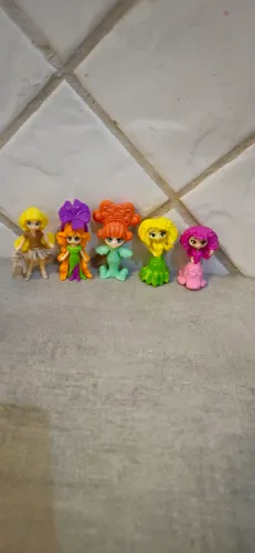 Lote Miniaturas Kinder Ovo - Coleção Fadas e Sereias (5 Peças)