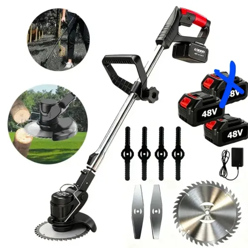 Roçadeira Sem fio Recarregável 2 Baterias 48V  - 800w - Nova Completa