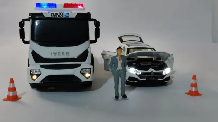 Miniatura Caminhão Guincho Plataforma Customizado 