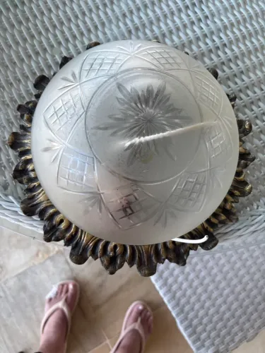 Luminária Globo com base cobre