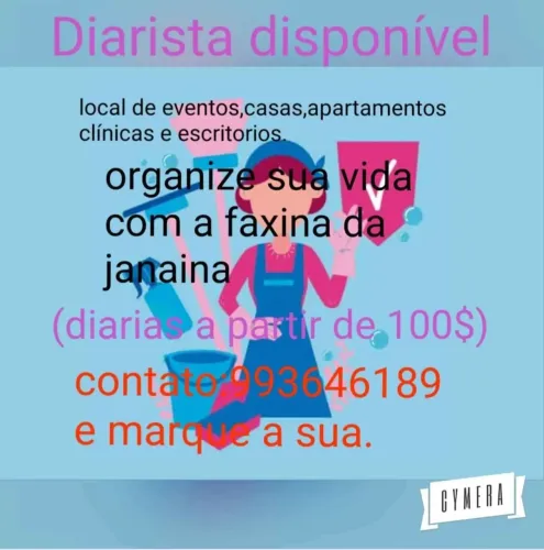 Diarista / comércio/ clínica/ escritório / apartamentos