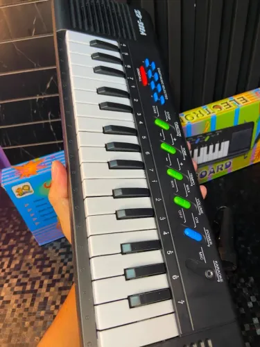 Teclado Infantil Musical 32 Teclas Keys Com Microfone