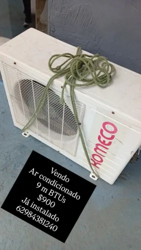 Ar condicionado 9 m BTUs $900 já instalado *