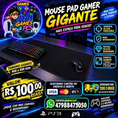 Mouse Pad Gamer gigante