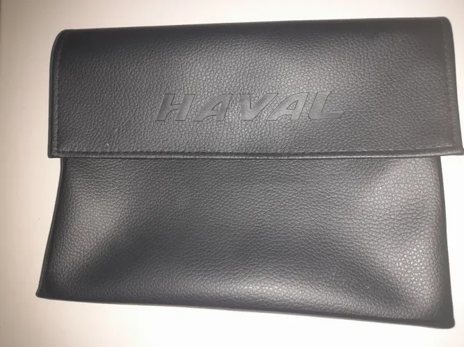 Bolsa de couro do manual da haval