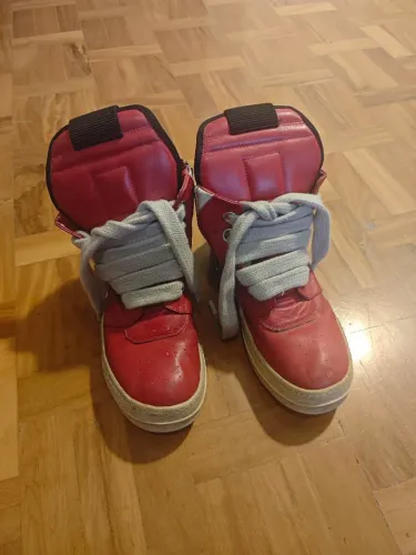 Rick Owens Geobasket turbo lace vermelho