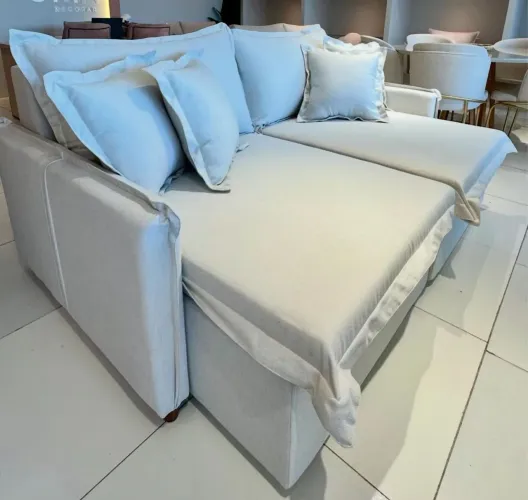 Sofá em linho retrátil