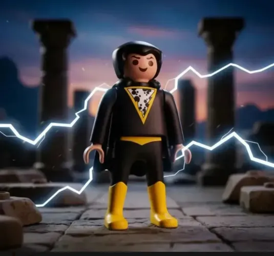 Boneco Adão Negro Playmobil Coleção Kinder Dc