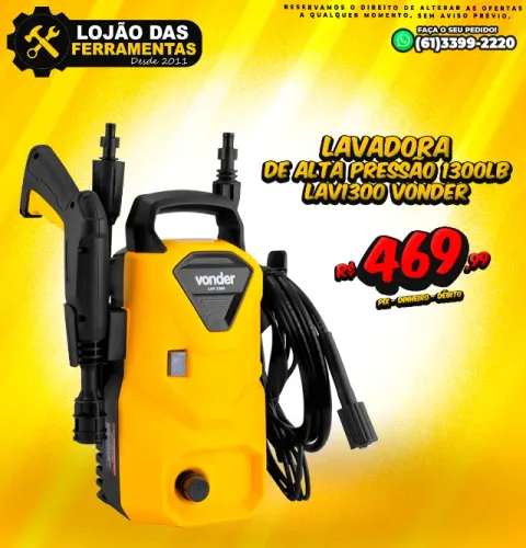 Lavadora de Alta Pressão 1300Lb Lav1300 Vonder