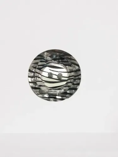 40 unidades de botões espelhados zebra, 4 cm