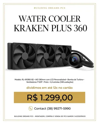 WATERCOOLER PREMIUM NZXT KRAKEN 360mm