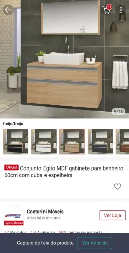 Armário de banheiro 