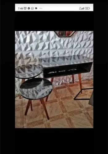 Vendo lindas mesinha de canto e aparador Fabricação própria mdf brilho venha para loja 