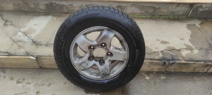 Roda Sportage antiga com pneu
