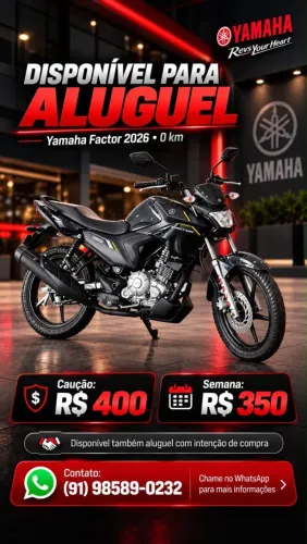 Moto 0km para locação
