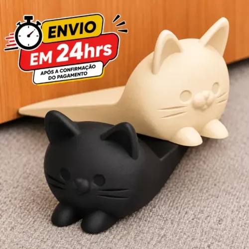 Trava Porta Gatinho Decorativo - Prático e Criativo