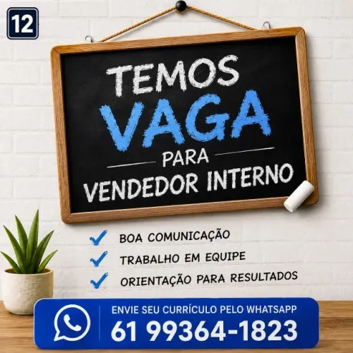 OPORTUNIDADE PARA REPRESENTANTE COMERCIAL