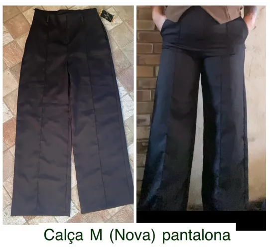 Calça pantalona de alfaiataria M