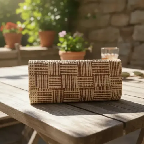 bolsa clutch feminina de palha artesanal festa listras