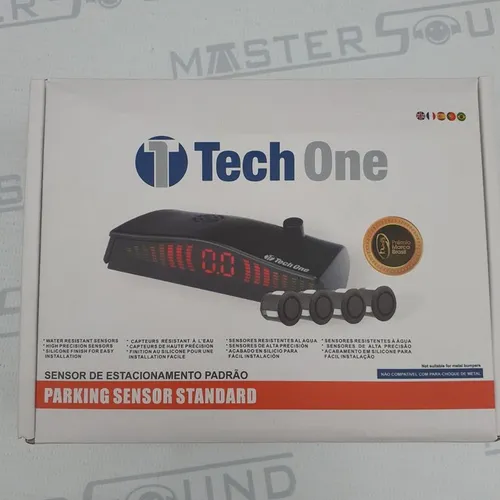 Sensor de estacionamento .TechOne. Na cor grafite.  Novo. Instalado.