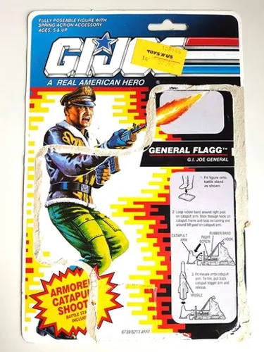 Comandos em Ação G.I. Joe General Flagg 1992 Hasbro fullcard cartela